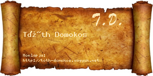 Tóth Domokos névjegykártya