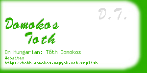 domokos toth business card